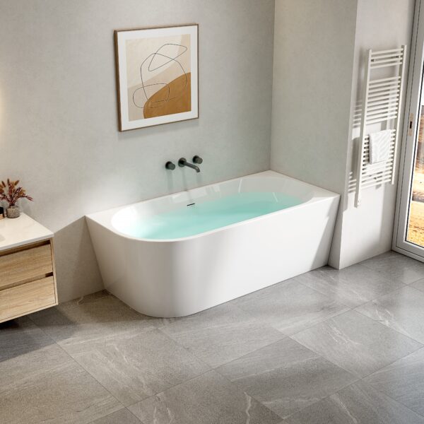 ZIMMER ZENITH hoekbad 170 × 78 × 58 cm wit rechts