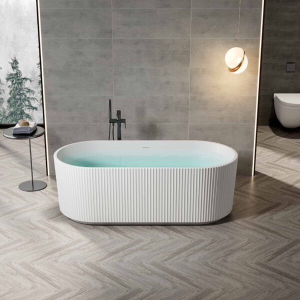 ZIMMER PARTHA vrijstaand bad 170 × 78 × 58 cm mat wit