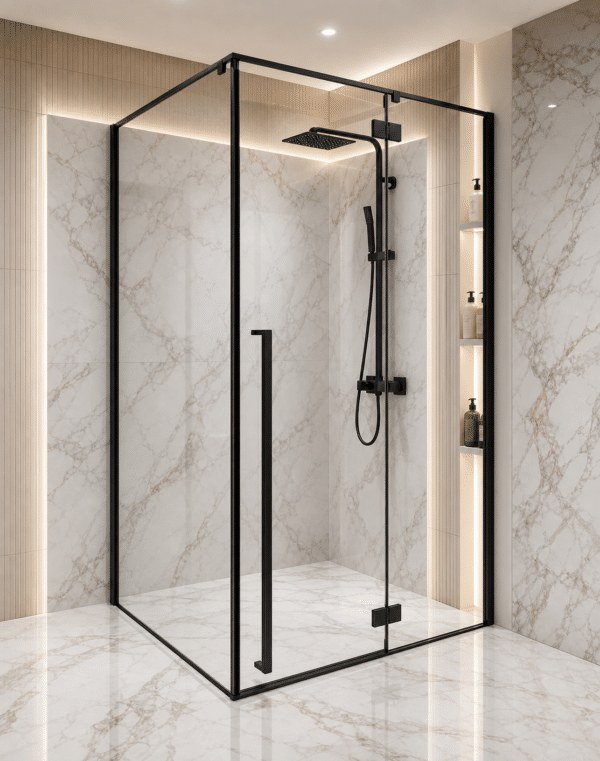 ZIMMER NERO douchecabine 90 × 140 × 190 cm mat zwart