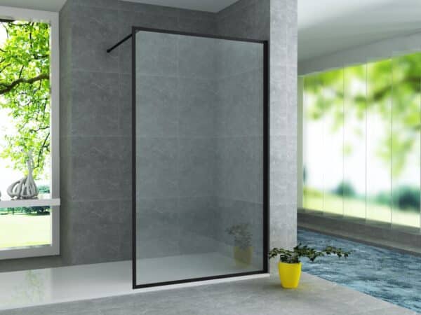 ZIMMER PRISMA douchewand 140 × 200 cm mat zwart