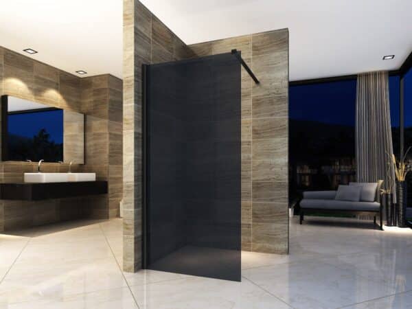 ZIMMER SMOKE douchewand 160 × 200 cm mat zwart