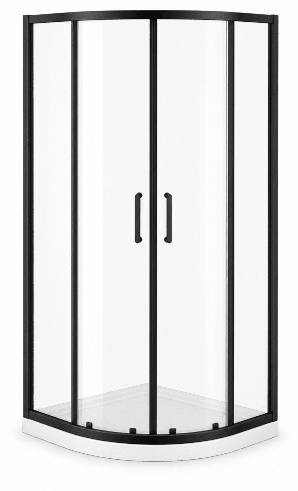 ZIMMER CURVE douchecabine 90 × 90 × 190 cm mat zwart