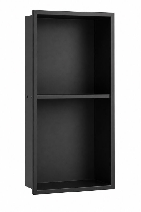 ZIMMER CORE inbouwnis 60 × 30 × 10 cm mat zwart met tussenscheiding