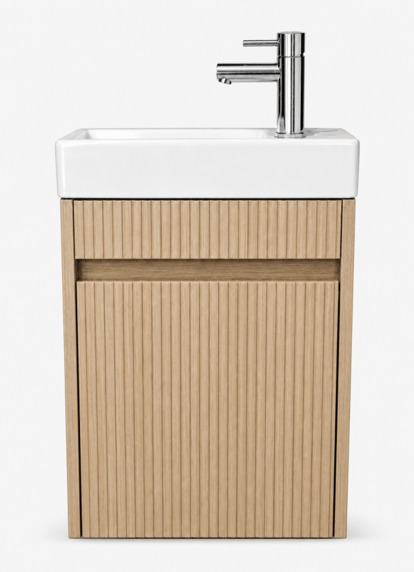 STELLAR NOBLE toiletmeubelset 40 × 22,5 × 63 cm eikgrijs kraan chroom