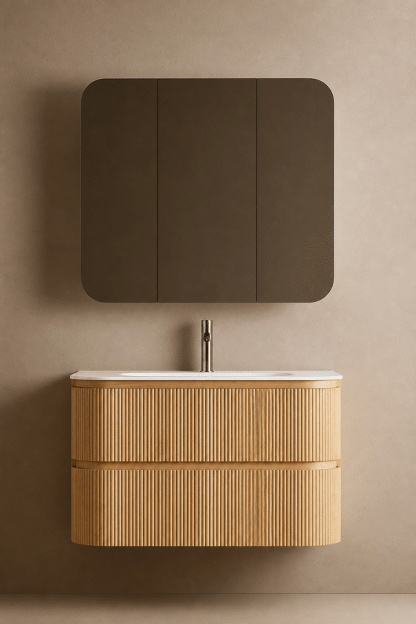 STELLAR TWINCURVA III badkamermeubelset 100 × 49 × 56,5 cm naturel eik