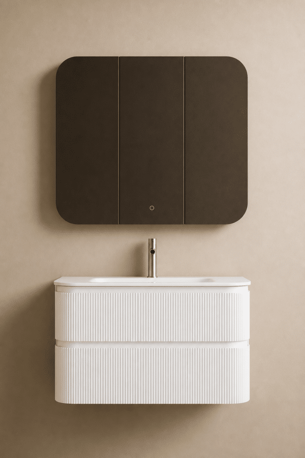 STELLAR TWINCURVA III badkamermeubelset 100 × 49 × 56,5 cm mat wit