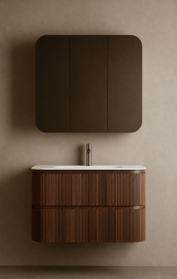 STELLAR TWINCURVA III badkamermeubelset 100 × 49 × 56,5 cm donker walnoot