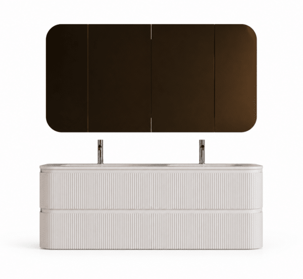 STELLAR TWINCURVA III badkamermeubelset 160 × 49 × 56,5 cm mat wit