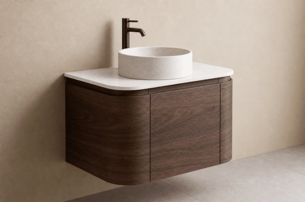 STELLAR CURVA badkamermeubelset 79 × 49 × 36 cm donker walnoot