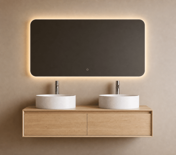 STELLAR FLOATING II badkamermeubelset 120 × 50 × 30 cm naturel eik