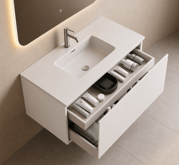 STELLAR CUBIC II badkamermeubelset 119 × 46 × 48 cm beige