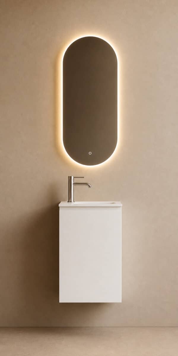 STELLAR FINESSE toiletmeubelset 39 × 25,5 × 60 cm mat wit