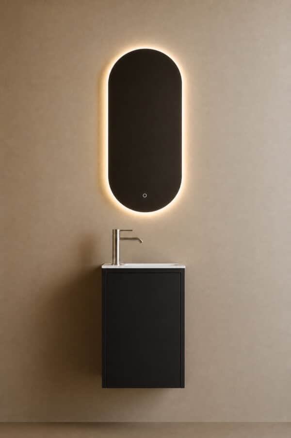 STELLAR FINESSE toiletmeubelset 39 × 25,5 × 60 cm mat zwart