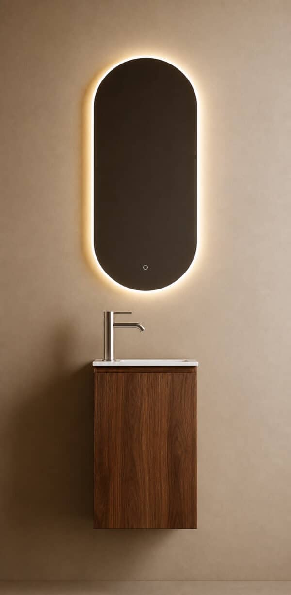 STELLAR FINESSE toiletmeubelset 39 × 25,5 × 60 cm donker walnoot