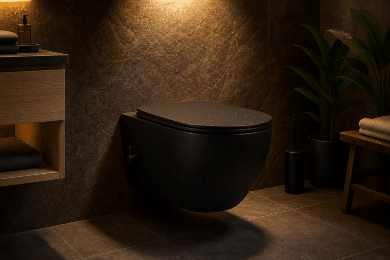 AQUAVIT TURBO hangtoilet mat zwart