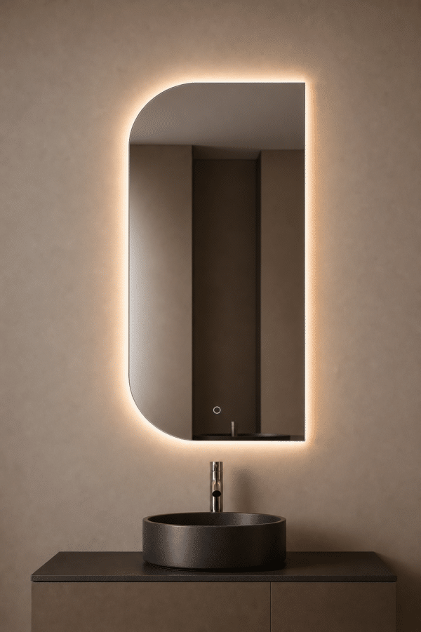ZIMMER D-VORM LED-spiegel 50 × 100 cm links