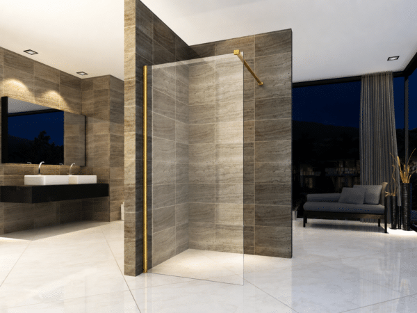 ZIMMER CRISTAL douchewand 140 × 200 cm goud